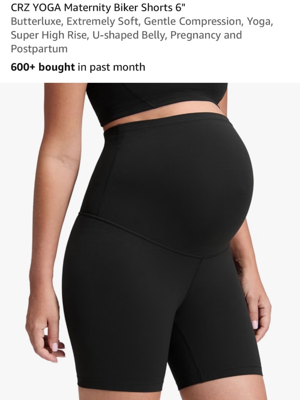 TWO PACK Butterluxe Maternity Biker Shorts 6" CRZ Yoga